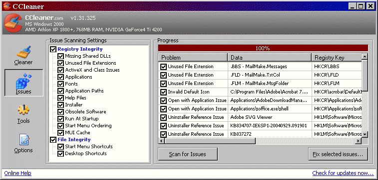 Registry Issues
