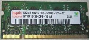 Laptop memory - 2 x 512MB