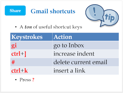 Gmail shortcuts