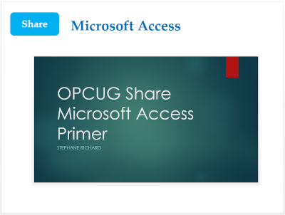 Microsoft Access Primer