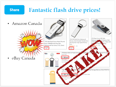 Fake flash drives