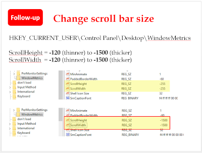 Change scroll bar size