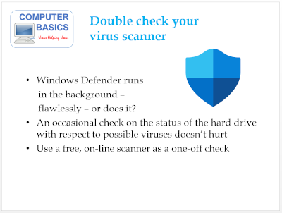 One-time virus scan