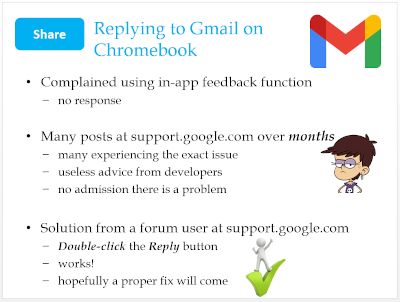 Gmail reply on a Chromebook