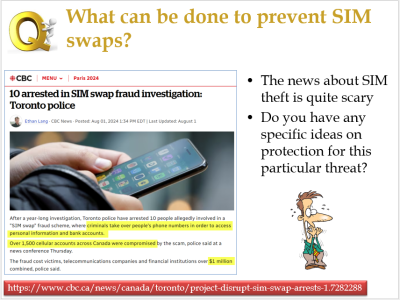 Prevent SIM swaps